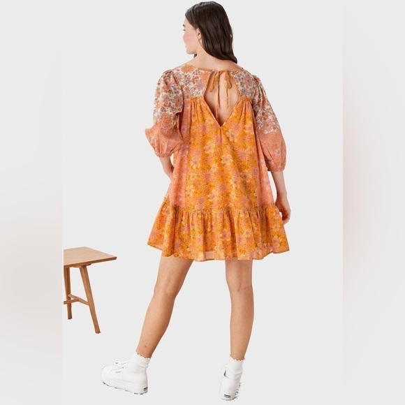 AMERICAN Eagle Puff Sleeve Floral Printed Dress - Picture 2 of 15